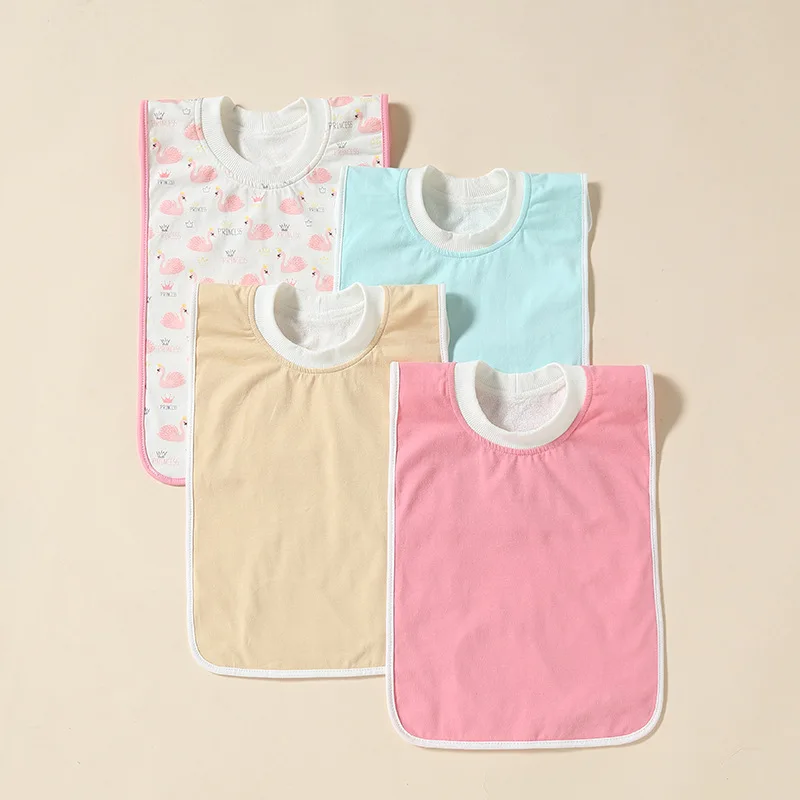 

Однотонный детский нагрудник-бандана из мягкого хлопка, водонепроницаемый, для кормления младенцев и малышей, легко моется, портативный