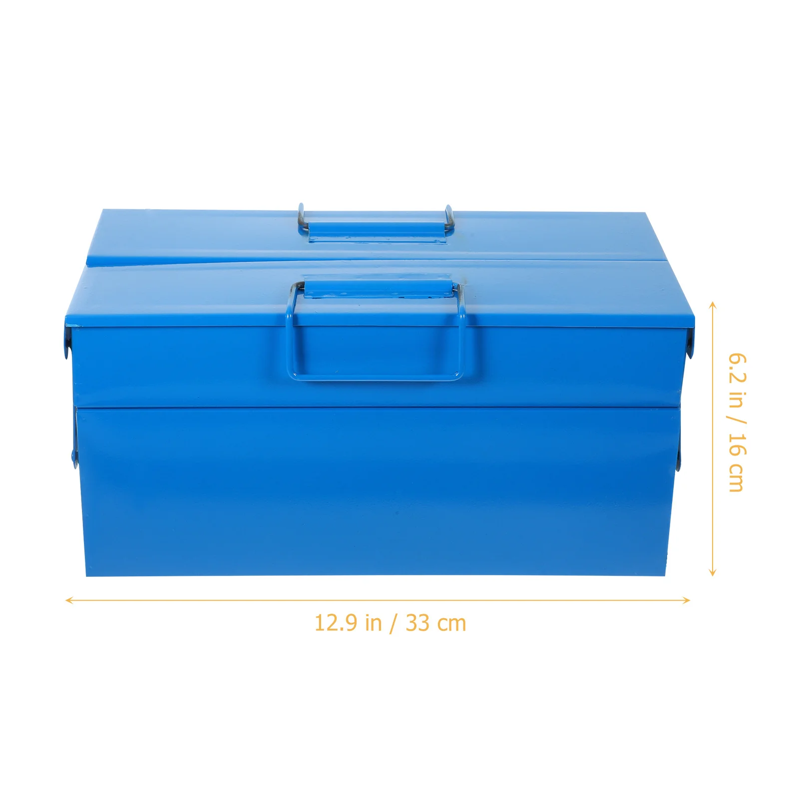 

1Pcs Tool Storage Suitcase Double-Layer Folding Iron Case Portable Handheld Household Tools Organizer Lockable Toolbox