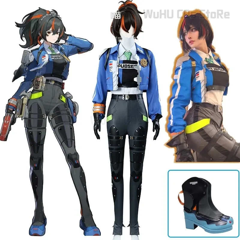 Zenless Zone Zero Zhu Yuan ZhuYuan Косплей Костюм Брюки Униформа Парик Игра Ролевая игра Хэллоуин Женская вечеринка Карнавал Необычные костюмы; 2