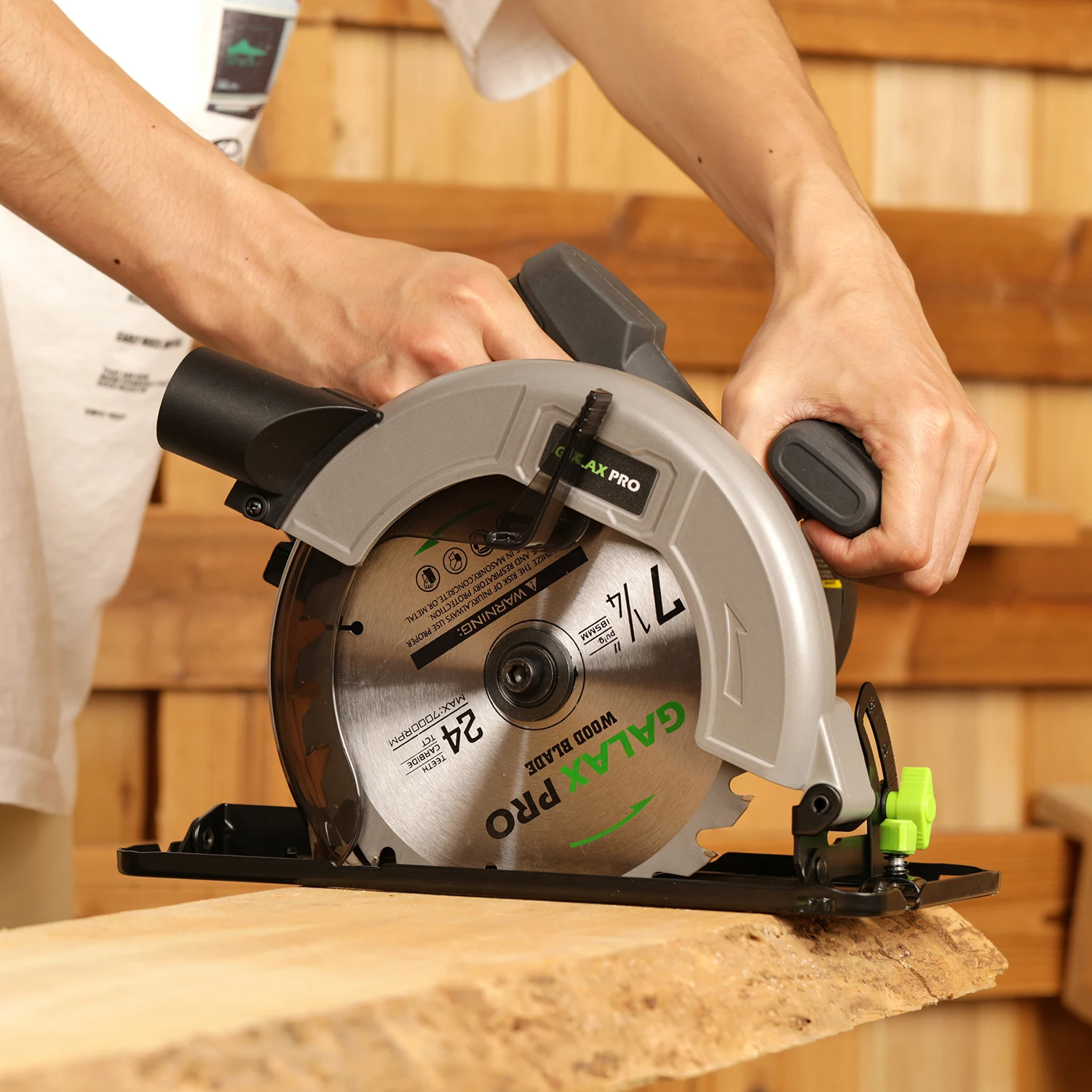 GALAX PRO 1400W Kreissägen, max. 6000 U/min, Motor aus reinem Kupfer, elektrische Sägen, einstellbare Schnittdiebe und Schnittwinkel: 62 mm (90°) ° )-48mm – Detail 5