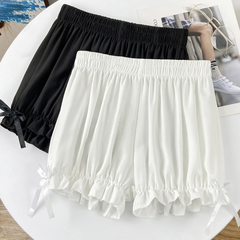 Modische Sicherheitshose aus Eisseide, Boxershorts, Rüschenhose, Unterwäsche