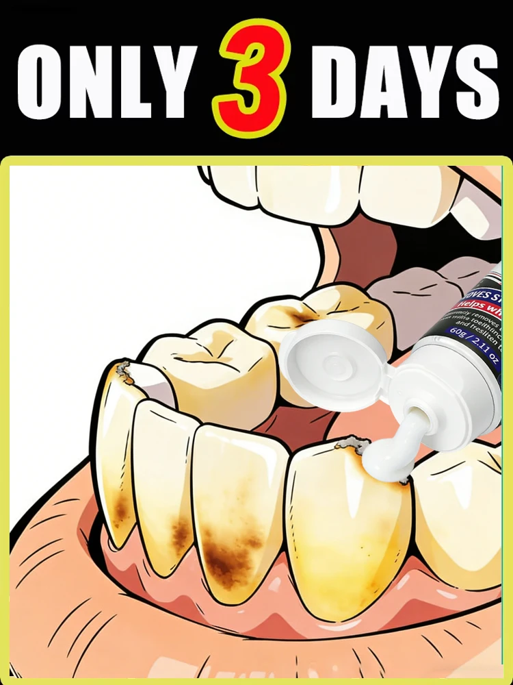 Stain Removal Toothpaste for Smokers, Help Remove External Pigment Stains, Brighten Teeth Appearance, Freshen Breath, Daily Oral Cleaning Care for Men & Women