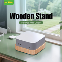 Dock Stand for Mac mini M4/M4 Pro Desktop Stand Mount Improved Cooling Easy Power Button Access Desk Organization for Macmini