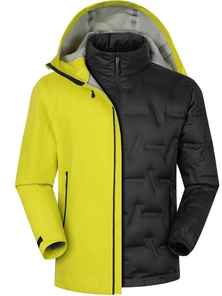 

Men's Lightweight down Jaet 90 White Du down Casual Stand Collar Outdoor Leisure Warm Polyester Fiber Zipper Closure