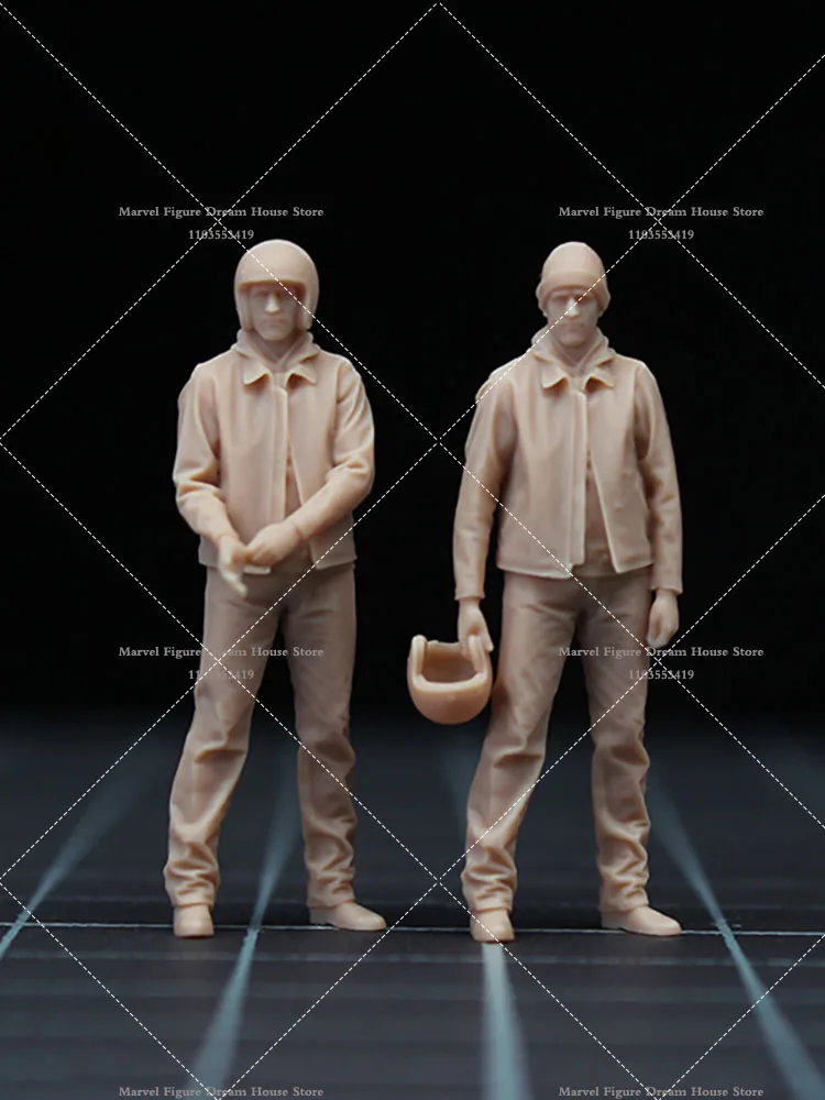 1/64 1/43 Miniaturowa Scena Akcesoria Biały Model Niepomalowany Motocykl Męski Chłopiec Dziewczyna Kierowca Mini Figurka Akcji Model