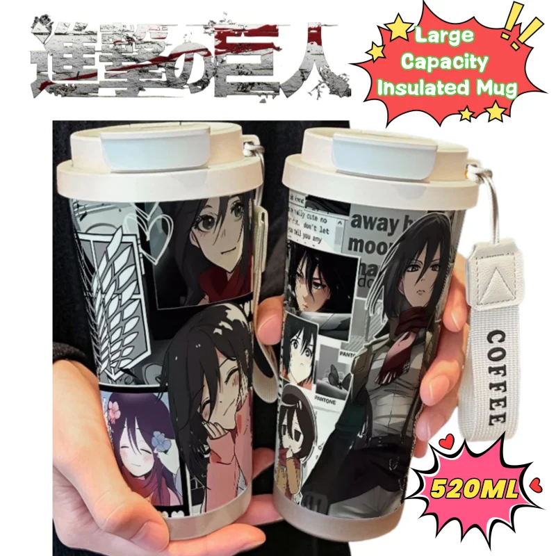 attack-on-titan-eren-jaeger-mikasa-·-ackerman-alto-valor-de-cor-garrafa-termica-criativa-316-copo-de-palha-de-grande-capacidade-de-aco-inoxidavel