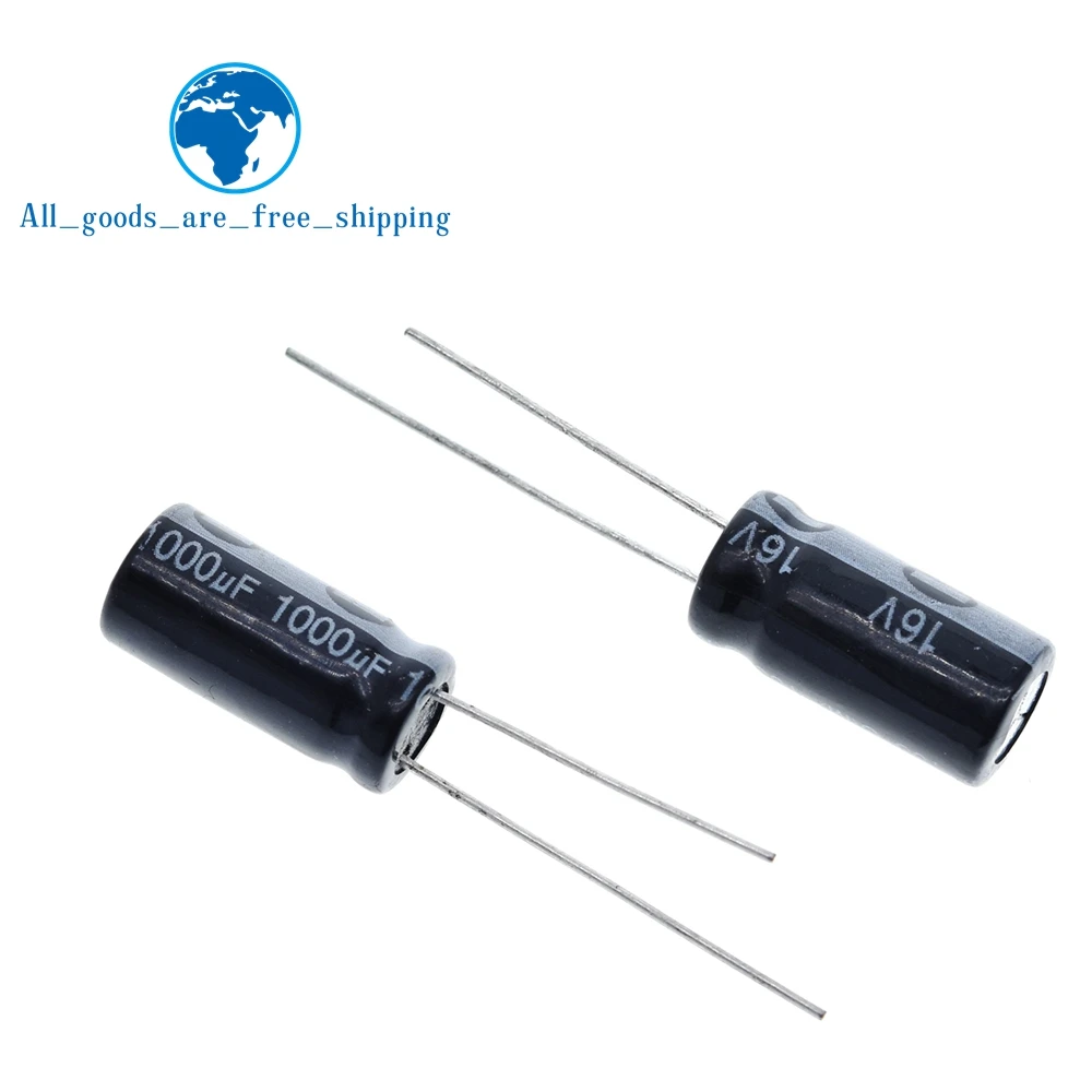 TZT 10PCS 1000 uF 16 V 8*16 DIP aluminum Electrolytic capacitor 1000uF 16V 16V 1000uF 16 V 1000 uF