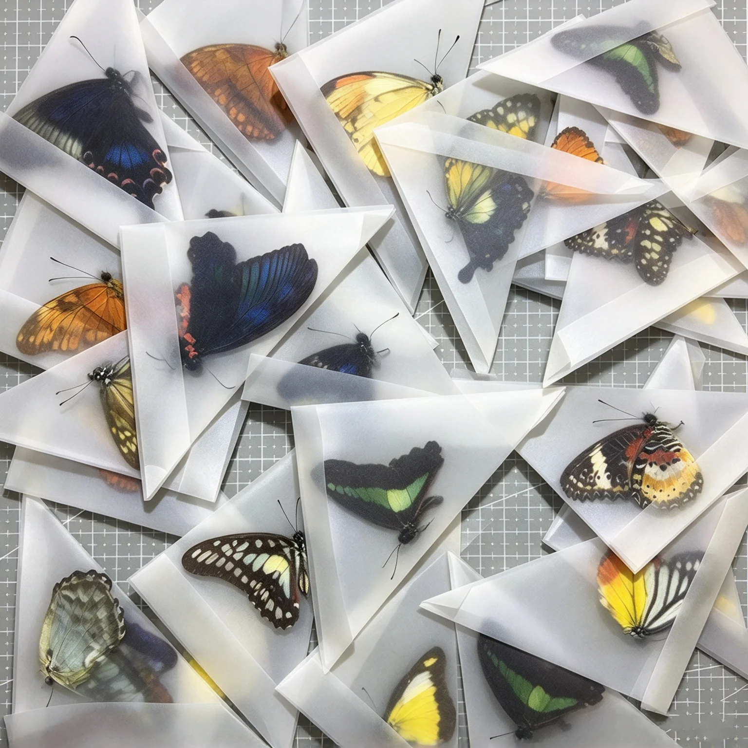 10/20/50 PCS Real Butterfly Specimens Unspread Wings Preserved Insect Taxidermy Specimens for DIY Art Craft Practice Materials