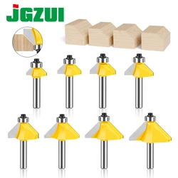 1pc 8mm Shank 45 Degree Bevel Router Bit Woodworking Milling Cutter Trimming Machine Engraving Machine Cutter Woodworking Tools