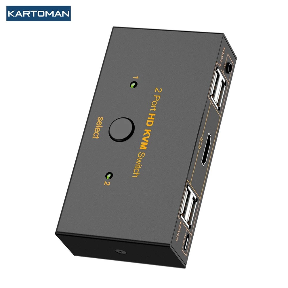 KVM switch USB 2.0 HDMI-compatible 4K Splitter Printer Mouse Keyboard Share Switcher Box Computer Controller Adapter