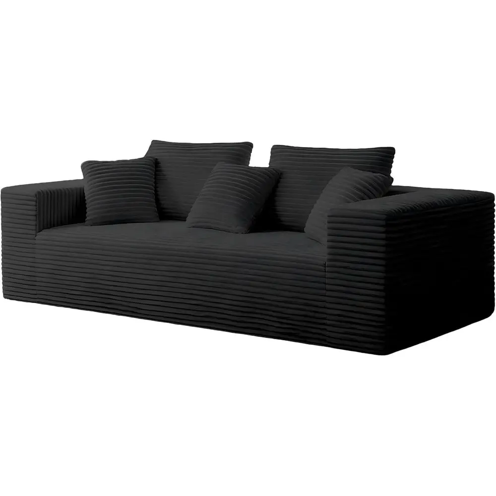 

3-Person Corduroy Deep-Seat Sleeper Sofa - Ready to Use, Ideal for Living Room, Bedroom, Dorm, or Office