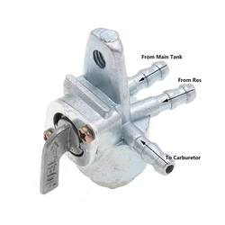 3-Port Gas Fuel Valve Switch Petcock Tap Valve Switch For Fuelcock YMH Motorcycle Dirt Bike ATV Fuel Tank Shut Off Valve