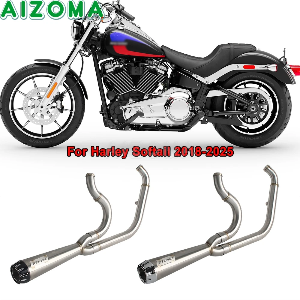 Motorcycle Slip On Exhaust Muffler Pipe For Harley Softail M8 Low Rider S ST EI Street Bob Standard Fat Bob Slim Deluxe 2018-25