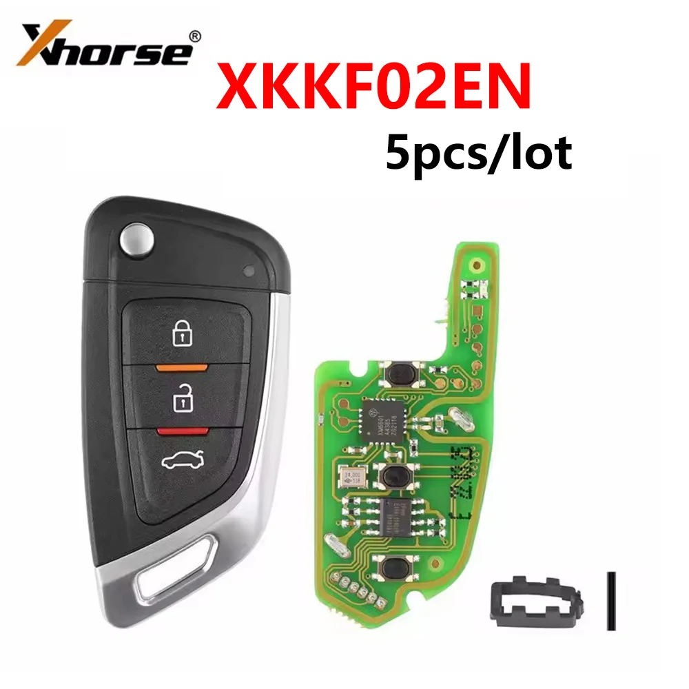 5pcs/lot XHORSE XKKF02EN Universal Remote Car Key with 3 Buttons for VVDI Key Tool (English Version)
