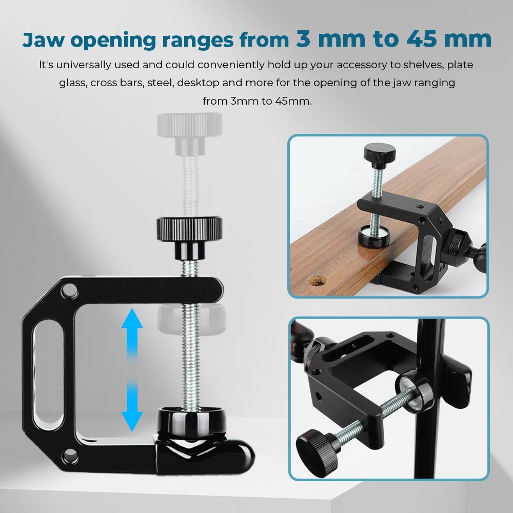 CAMVATE magische arm met krabklemkit Verstelbare desktopstatiefbevestiging, scharnierende wrijvingsarm voor smartphones Webcams Action