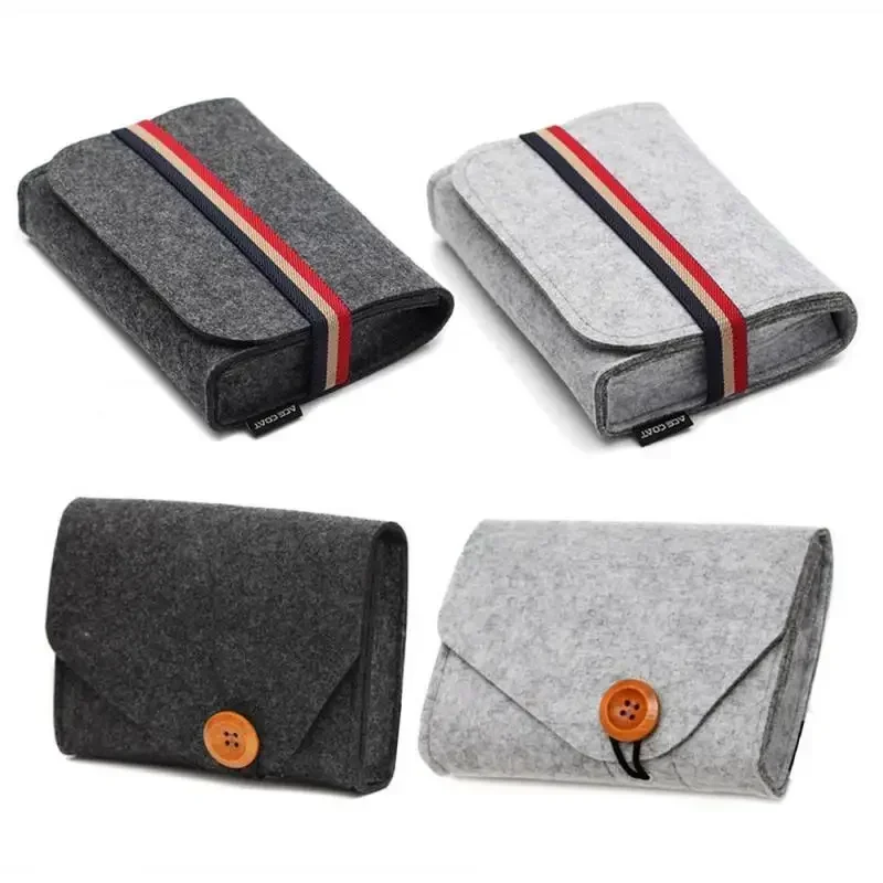 

New Mini Multifunction Felt Travel Organizer Bag for Travel USB Data Cable Mouse Pouch for Key Coin Package Chargers Storage New