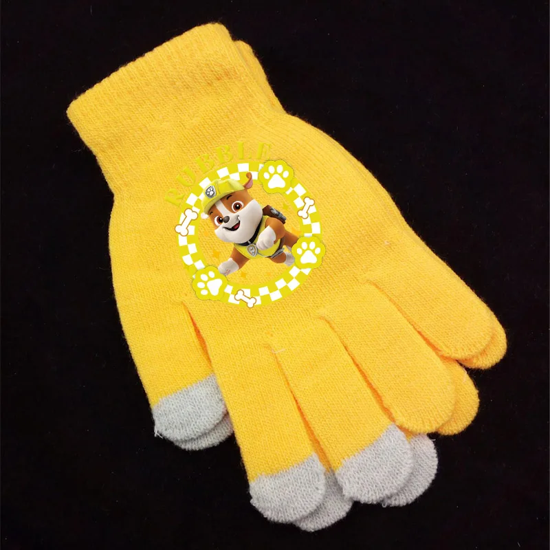 2025 PAW Patrol Gloves Cartoon Christmas Chase Skye Print Touchscreen Glove Kawaii Winter Outdoor Thermal Accessories Xmas Gifts