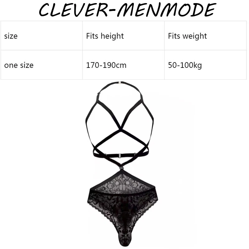 Sexy Suspender Sissy G-String T Back Open Chest Bra Set Mesh Adjustable Hollow Bodysuit Bondage Crop Top Open Crotch Lingerie