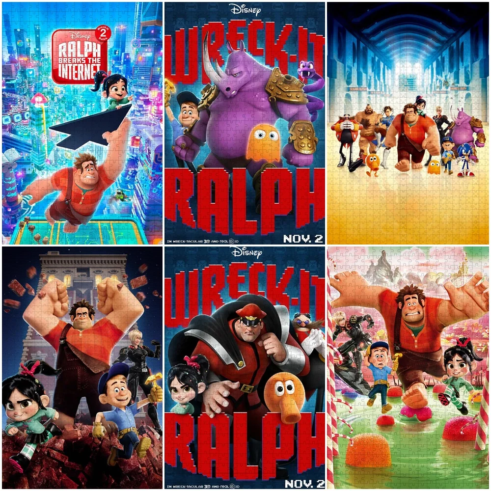 

Dinsey Cartoon Wreck-It Ralph Jigsaw Puzzles 300/500/1000 Pieces Kids Intellectual Educational Puzzle Game Toys Christmas Gifts