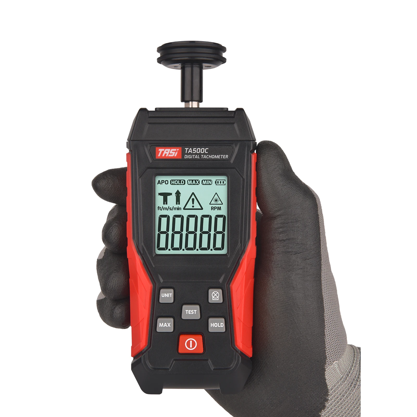 TASI Tachometer Contact & Non-contact Digital Tachometer Laser Photo Tachometer 3~100000RPM High Accuracy RPM Tachometer