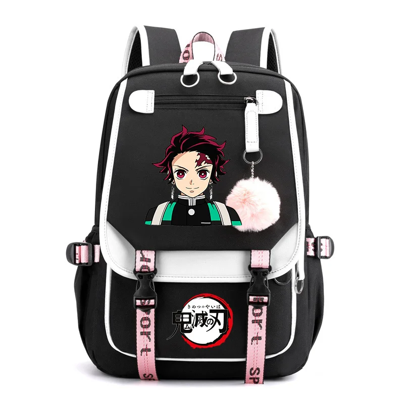 

Anime Demon Slayer Backpack Kamado Tanjirou Cosplay SchoolBag Studnets Rucksack Large Capacity Travel Bag Fashion Teens Bookbag