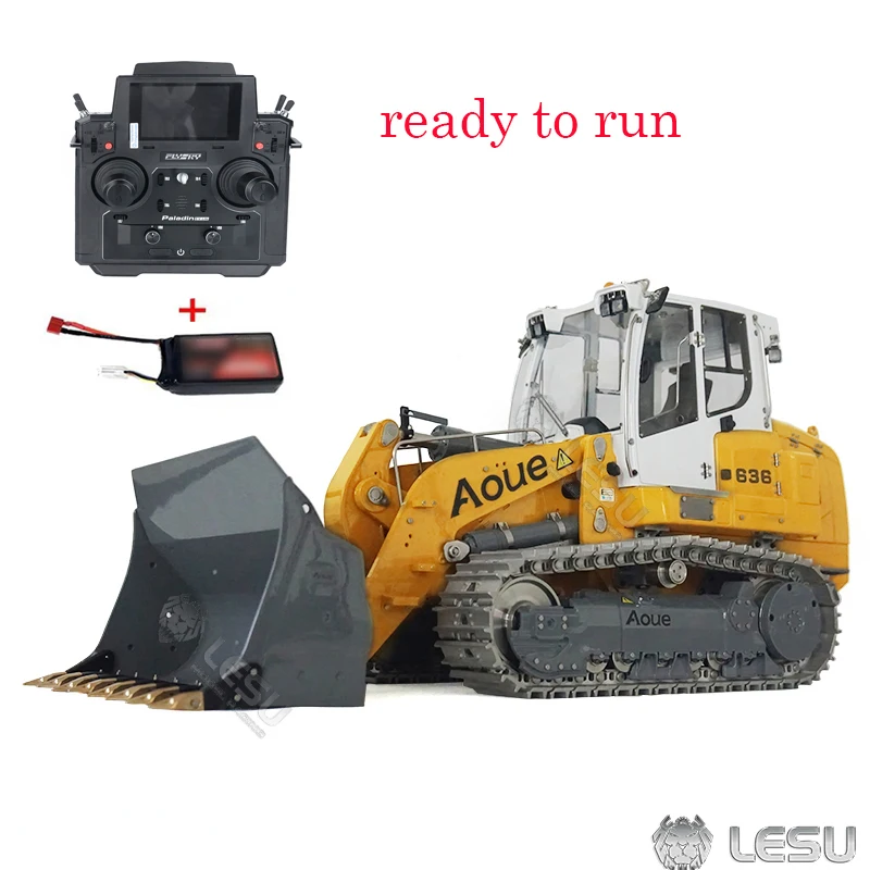 1/14 Lesu Metal RC Hydraulic Tracked Loader 636 Rtr Cars Paladin Pl18Ev Lite Radio System Battery Remoted Mover Th20603