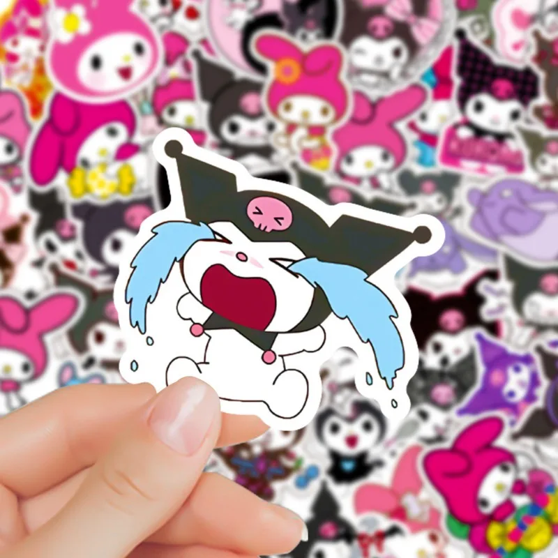 15 Style Kawaii Sanrio Stickers Anime Cartoon Hello Kitty Kuromi My Melody Diy Material Waterproof Graffiti Stationery Sticker