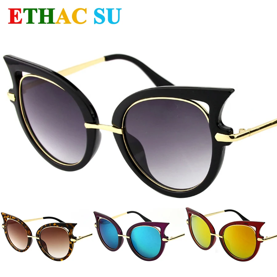 

Cat Eyes Sunglasses Women Retro Frame New Luxury Brand Design Business Travel Drive Sun Glasses Ladies Men Unisex 5 Colors