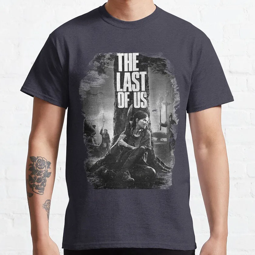 Retro The Last Of Us Ellie gaming vintage survival horror video game graphic t shirts for men 100% cotton plus size clothes tops