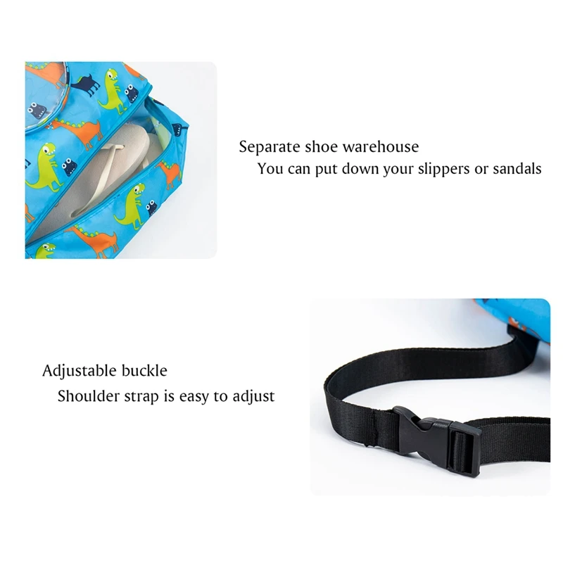 Swimming Pouch Kids Drawstring Bag Storage Sack Outdoor Diving Snorkeling Fins Footwear Dry and Wet Separation Accessory