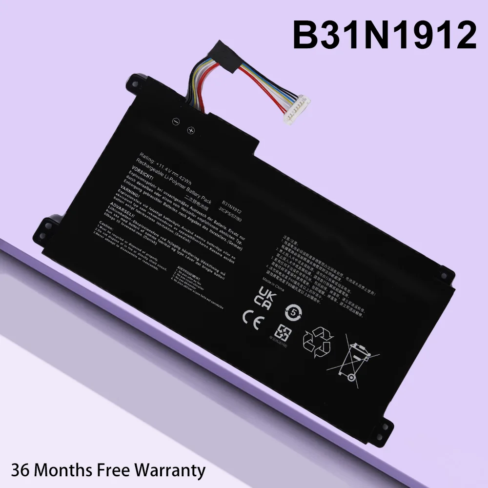 

B31N1912 New Battery For Asus VivoBook 14 E410MA-EK018TS EK018TS E510KA L410MA R522MA E510MA F414MA 11.55V