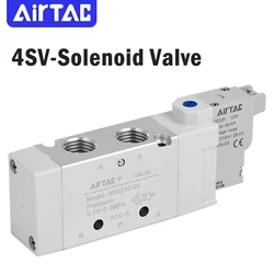 AirTac 새 정품 4SV 시리즈 공압 에어 컨트롤 밸브 4SV110-06A/B/C/F/4SV210-08 310-10 솔레노이드 밸브