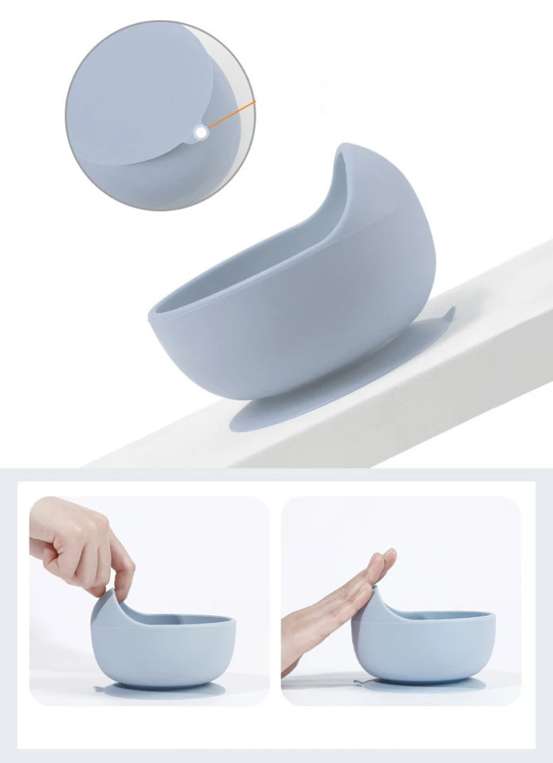 BPA FREI Silikon Baby Fütterung Set Sauger Schüssel Teller Stroh Tasse Löffel Gabeln für Kinder Baby Geschirr Kinder Gerichte – Detail 11