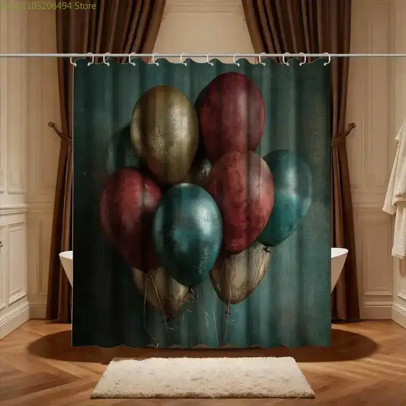 

1 ретро-занавеска для душа в стиле ретро | Полиэстеровый сатин 180x180 см, без подкладки, с 12 крючками, машинная стирка, всесезонный декор для дома