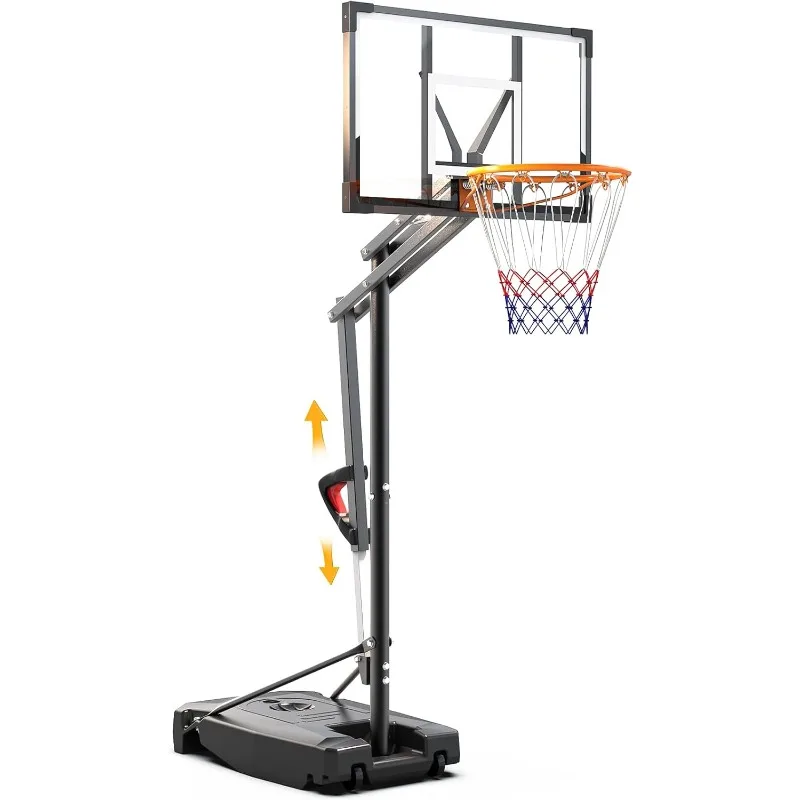 

Basketball Hoop Outdoor, 8.5ft Height Adjustable Portable Hoops Goals with HDPE Backboard and Wheels for Kids/Teens/Adults