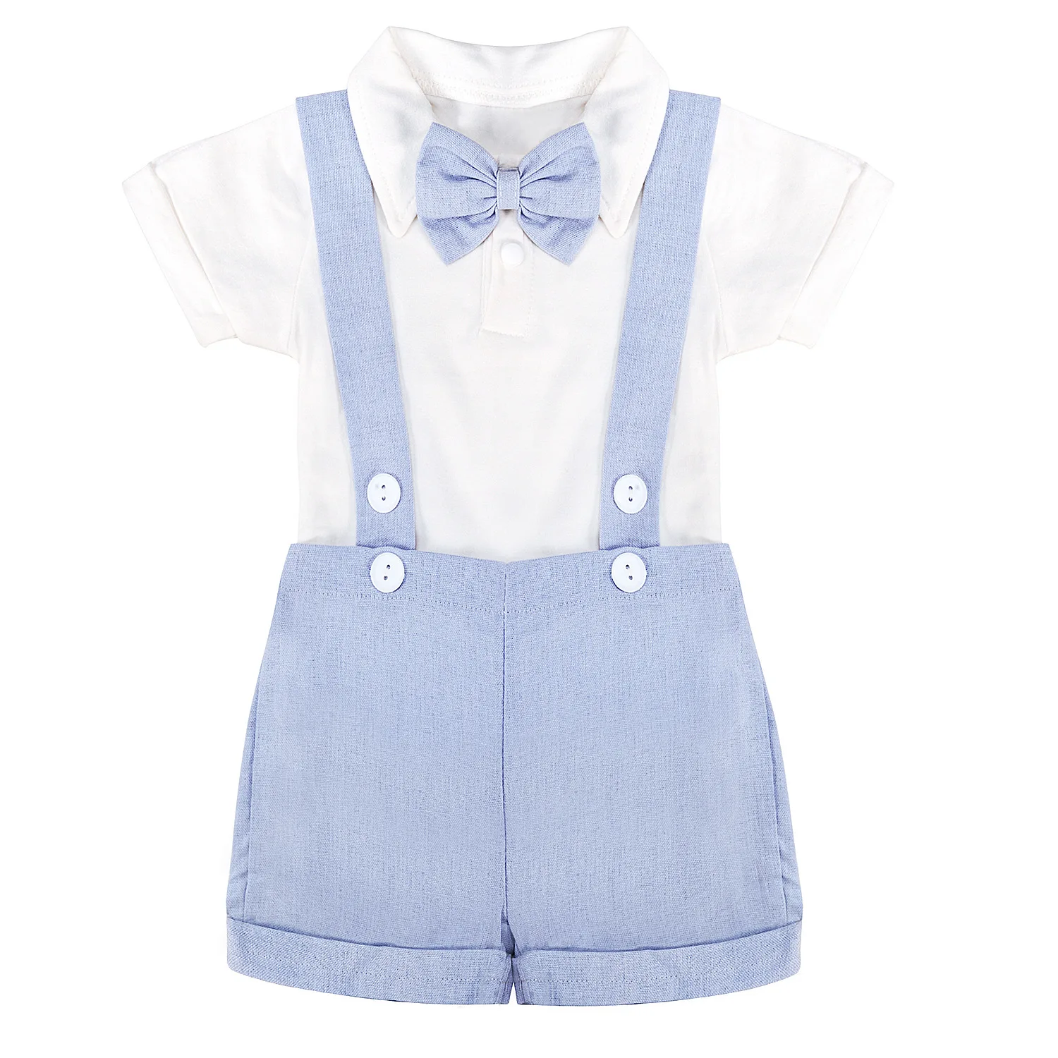 Infant Baby Boy Funny First Birthday Clothes Toddler Boy Cute Bow Tie Romper & Short Pants Kids Outfits