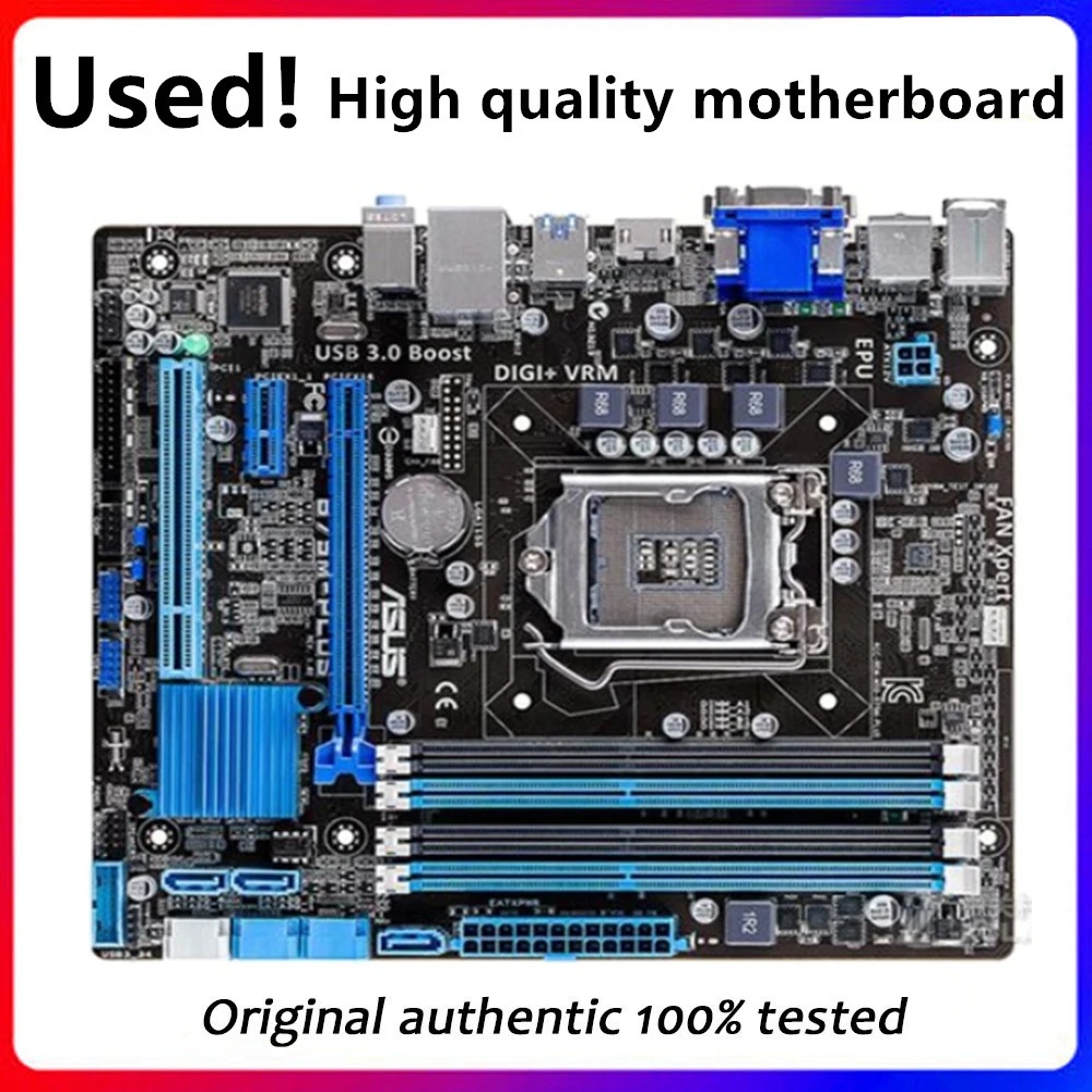 

For ASUS B75M-PLUS Computer Motherboard LGA 1155 DDR3 For Intel B75 P8B75 Desktop Mainboard SATA II PCI-E X16 Used