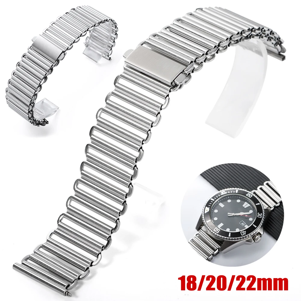 18mm 20mm 22mm High Quality Stainless Steel Watch Strap Quick Release Universal Bracelet Metal Watchband Men Watches Accessories