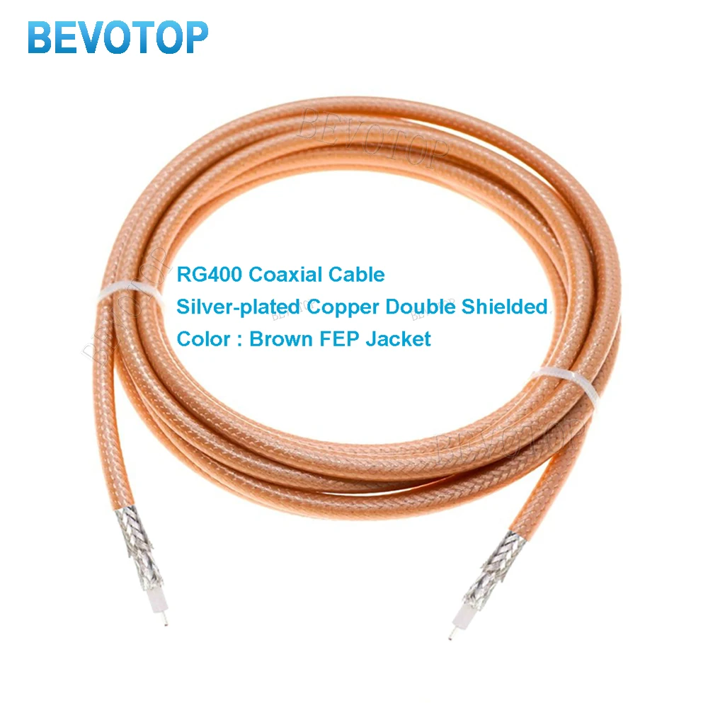RG-400 Silver-plated Copper Double Shielded Cable RG400 High Quality Low Loss 50 Ohm 50-3 RF Coaxial Cable Jumper Wire Cord