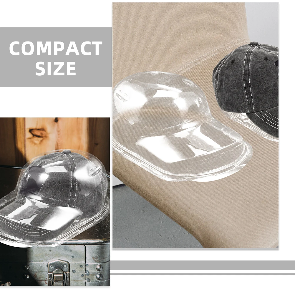 

2Pcs Transparent Baseball Hat Display Holder Cap Support Hat Storage Rack Lightweight Design