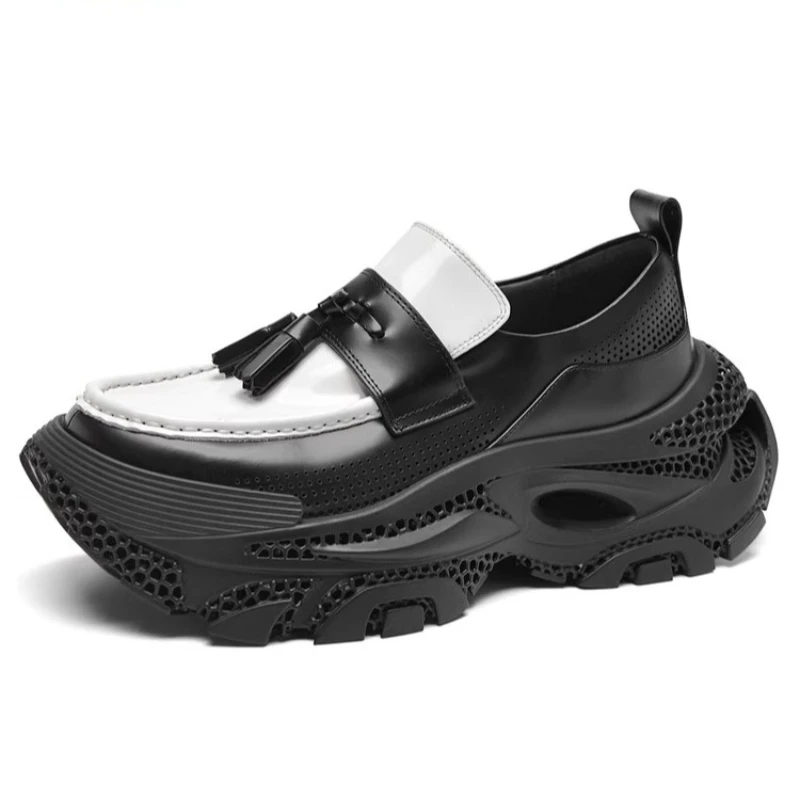3D Printed Soles Daddy Shoes for Men's Fashion Catwalk Height Increasing Shoes Summer Breathable Luxury Casual Sports Shoes Male