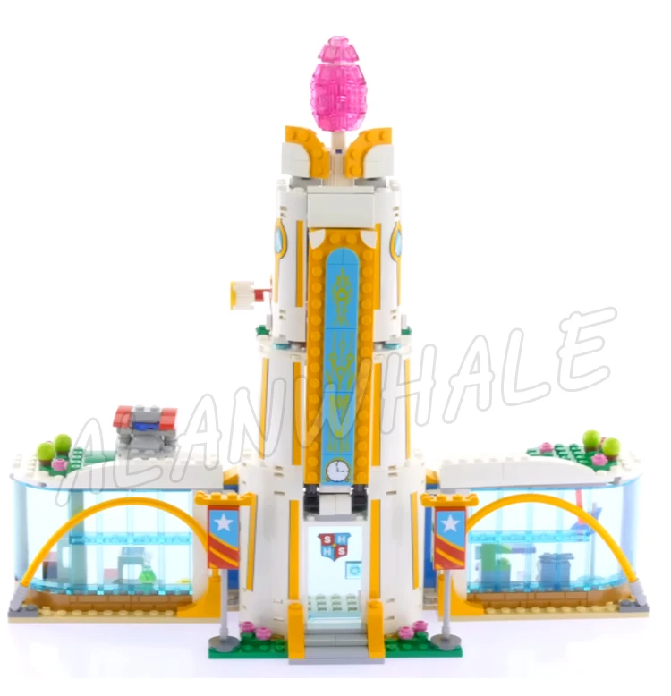 719pcs Super Fighter Girl High School Swiveling Classrooms Defense Mode 10618 Building Blocks Toys Compatible with Model