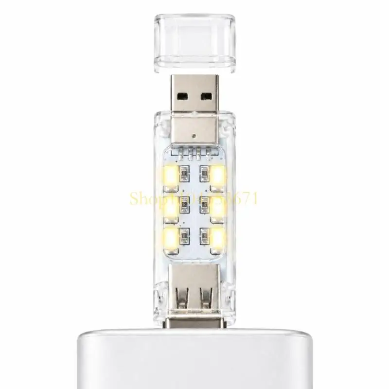 Best Seller USB Lamp,USB LED Reading Light 2 Pack, Front-and-Back 12-LED Lighting with USB-A Data Transfer Port for Reading and