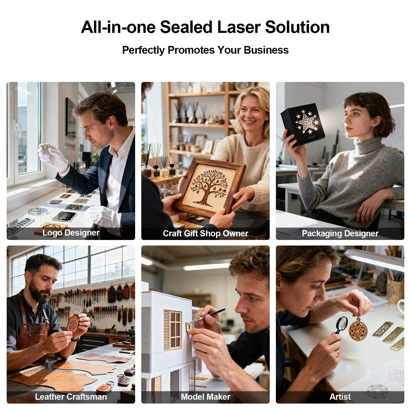 LaserVii 7W/12W/IR 2W Safety Desktop Laser Cutting Machine Enclosed Laser Engraver for Wood Acrylic Leather MDF DIY