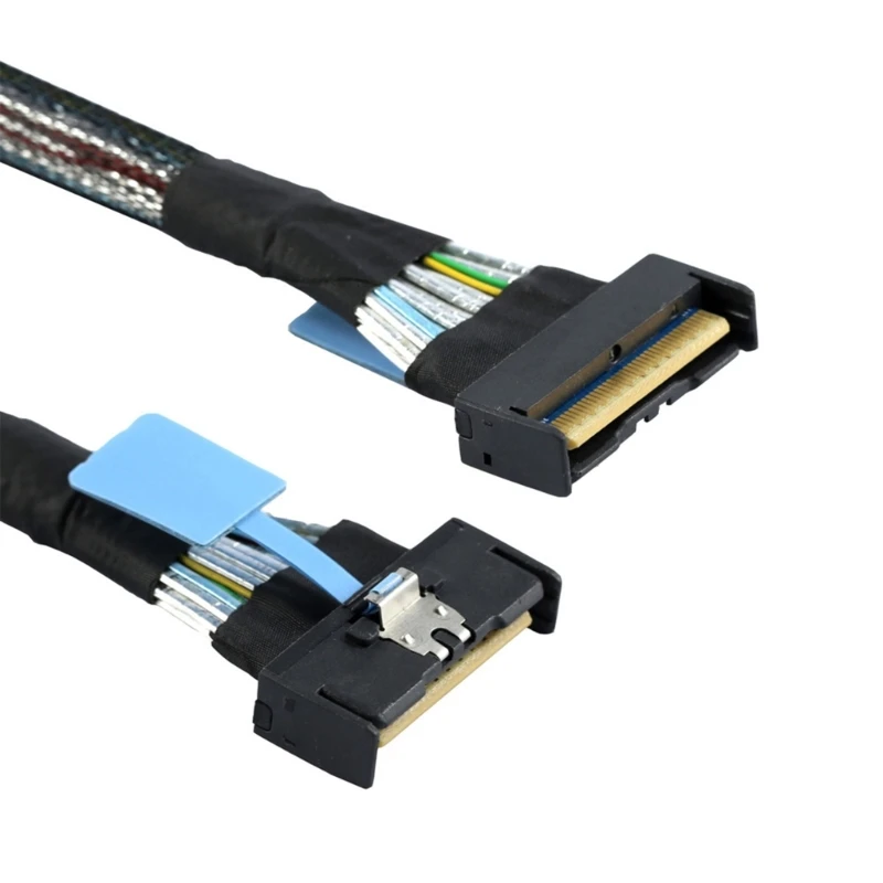 High Speed MCIO 8i 74P To 2xSFF 8654 4I Server Cable MCI0 8i Male to SFF 8654 Male Targets Cable 50/70cm