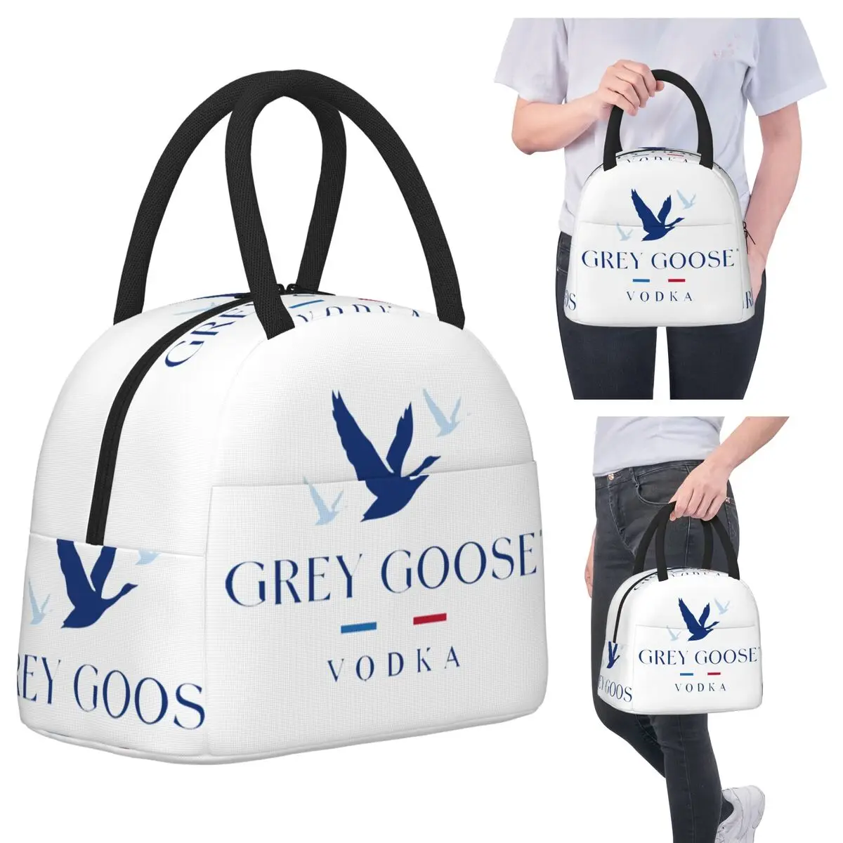 

Изолированная сумка для обеда Grey Goose Vodka для женщин, офисный холодильник, термосумка для еды, герметичная коробка для завтрака, контейнер