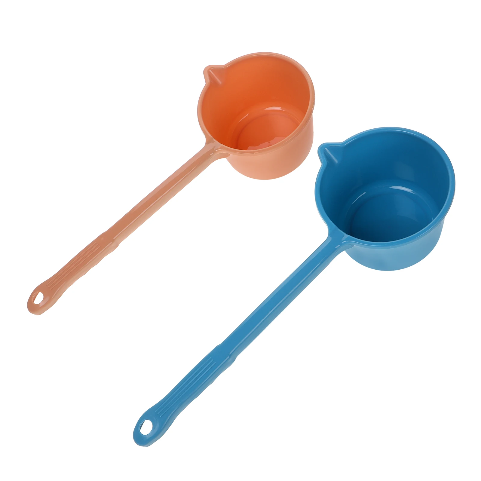 

2pcs Bathing Water Scoop Dippers Large Capacity Long Handle Shower Hair Washing Ladle Plastic Home Kitchen Tool