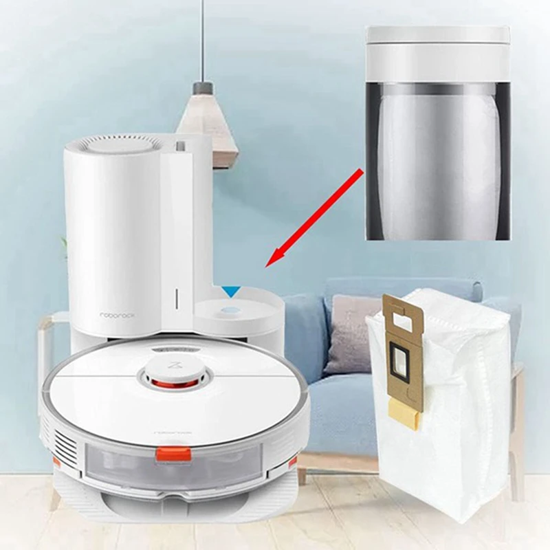 Norte americano para roborock 3l saco de pó substituição para xiaomi roborock s7/t7s aspirador robótico peças reposição