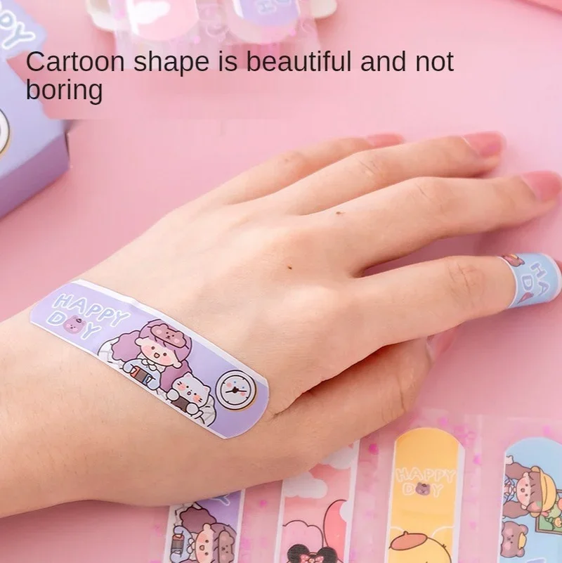 20Pcs Waterproof Breathable Cute Cartoon Adhesive Bandages First Aid Bandaids Emergency Kit Wound Plaster for Kids