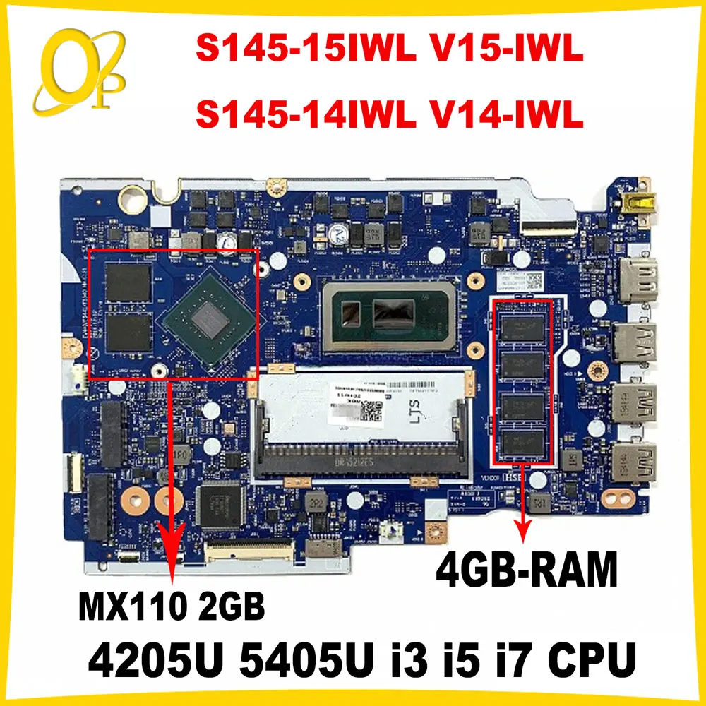 

NM-C121 материнская плата для Lenovo Ideapad S145-15IWL V15-IWL S145-14IWL V14-IWL материнская плата для ноутбука с 4205U 5405U i3 i5 i7 CPU DDR4